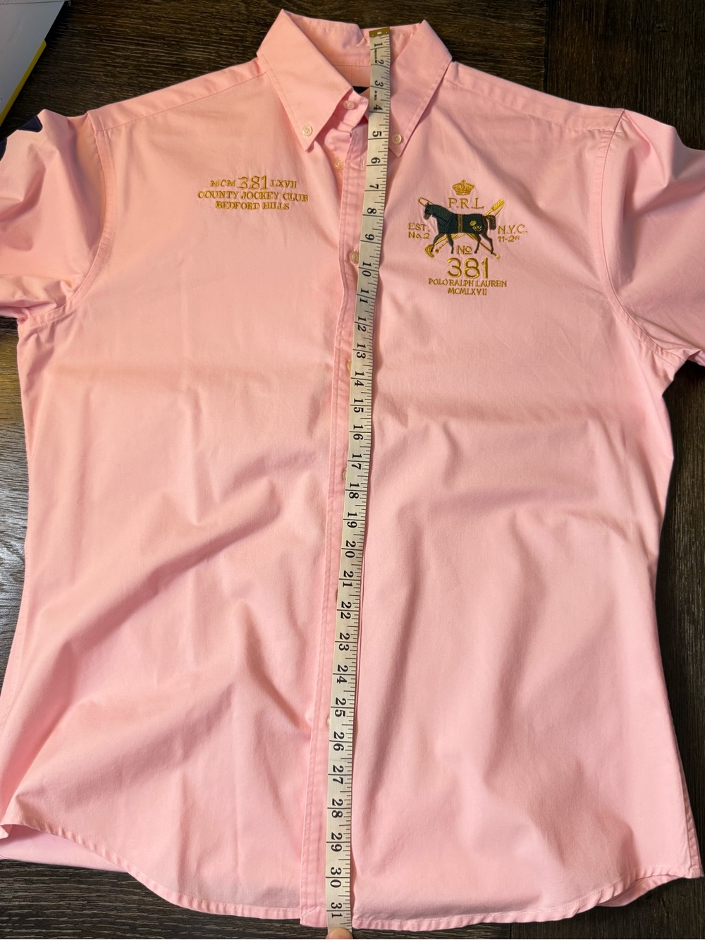 Polo Ralph Lauren Men's XXL Pink 381 Equestrian Embroidered Shirt - Picture 9 of 10